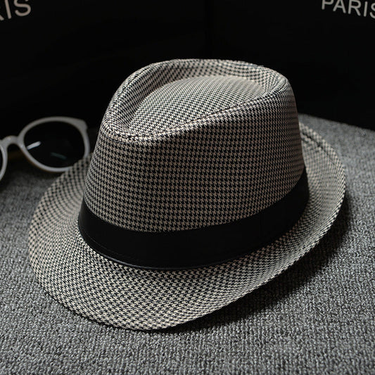 British Houndstooth / European And American Sun Hats For Men / Size: (About 58cm)