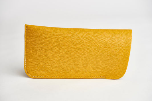🟡 ASU Gold Epsom Leather Sunglass Case Holder