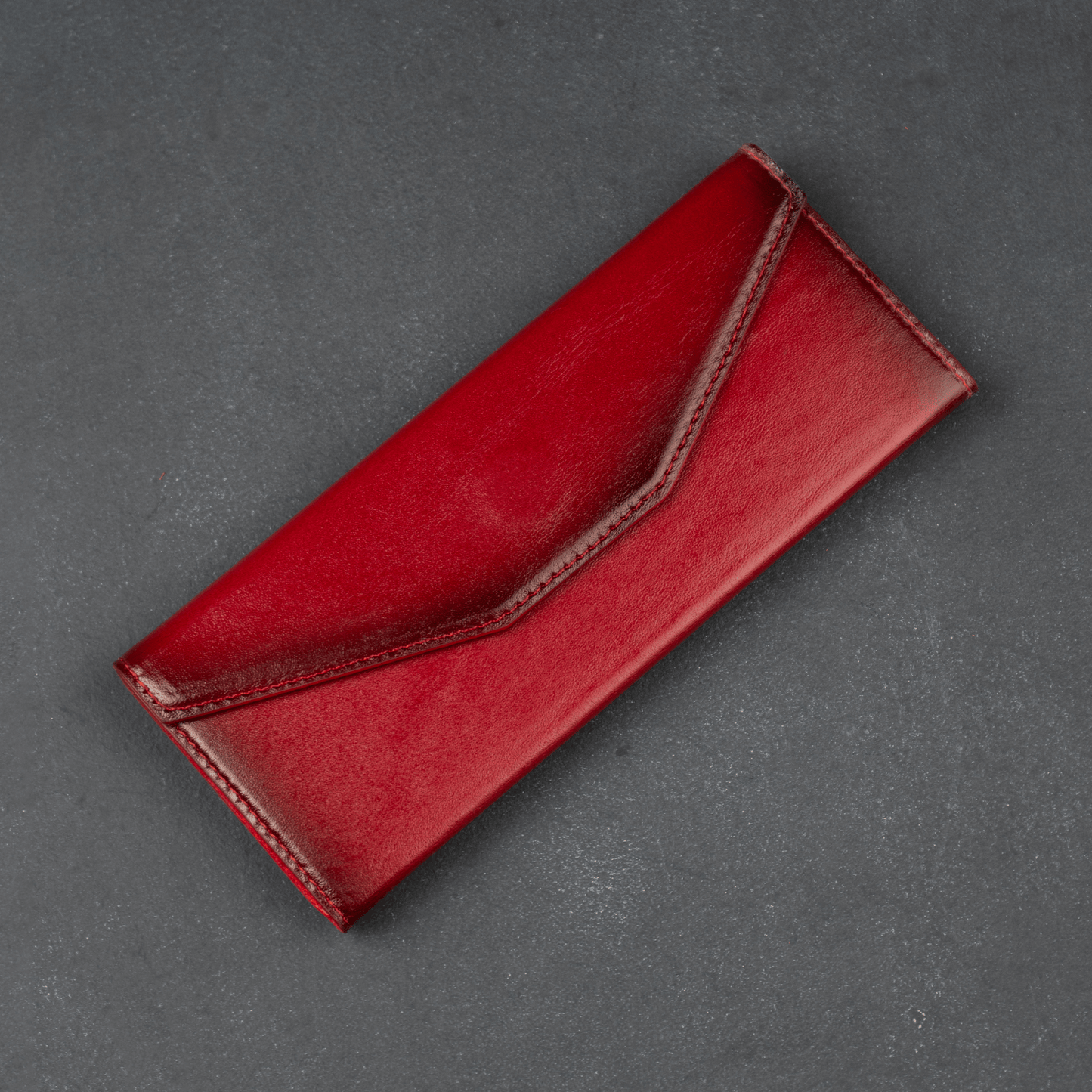 Luxury Leather Sunglasses Case - Red - Louisville