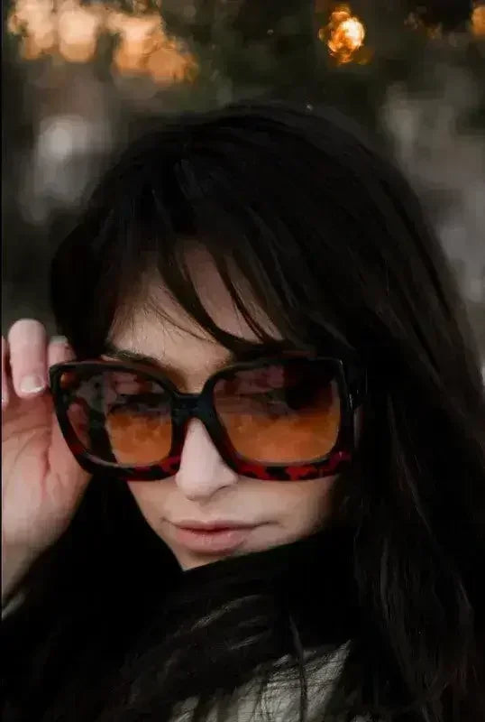 Tortoise Megan Oversized Gradient Sunglasses / UV400 Protection / Trendy