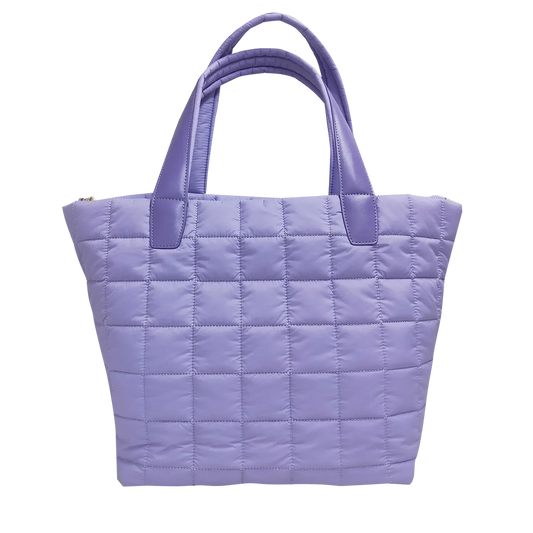 Quilted Nylon Tote Bag for Women – Lightweight 16” Laptop Work & Travel Tote