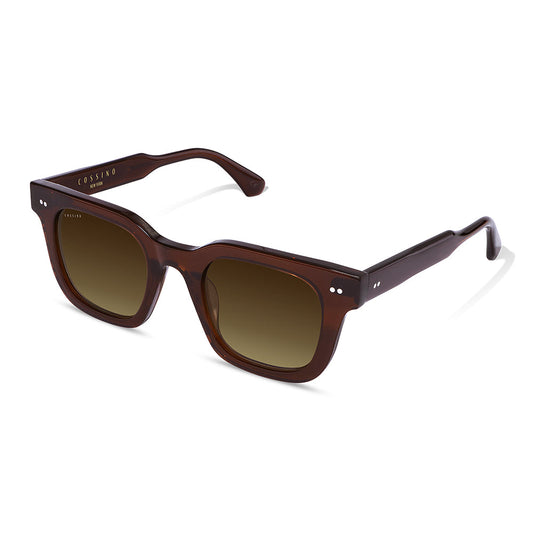 Cuadra Brown Square Wayfarer Sunglasses / Italian Mazzucchelli Acetate / UV400 Protection