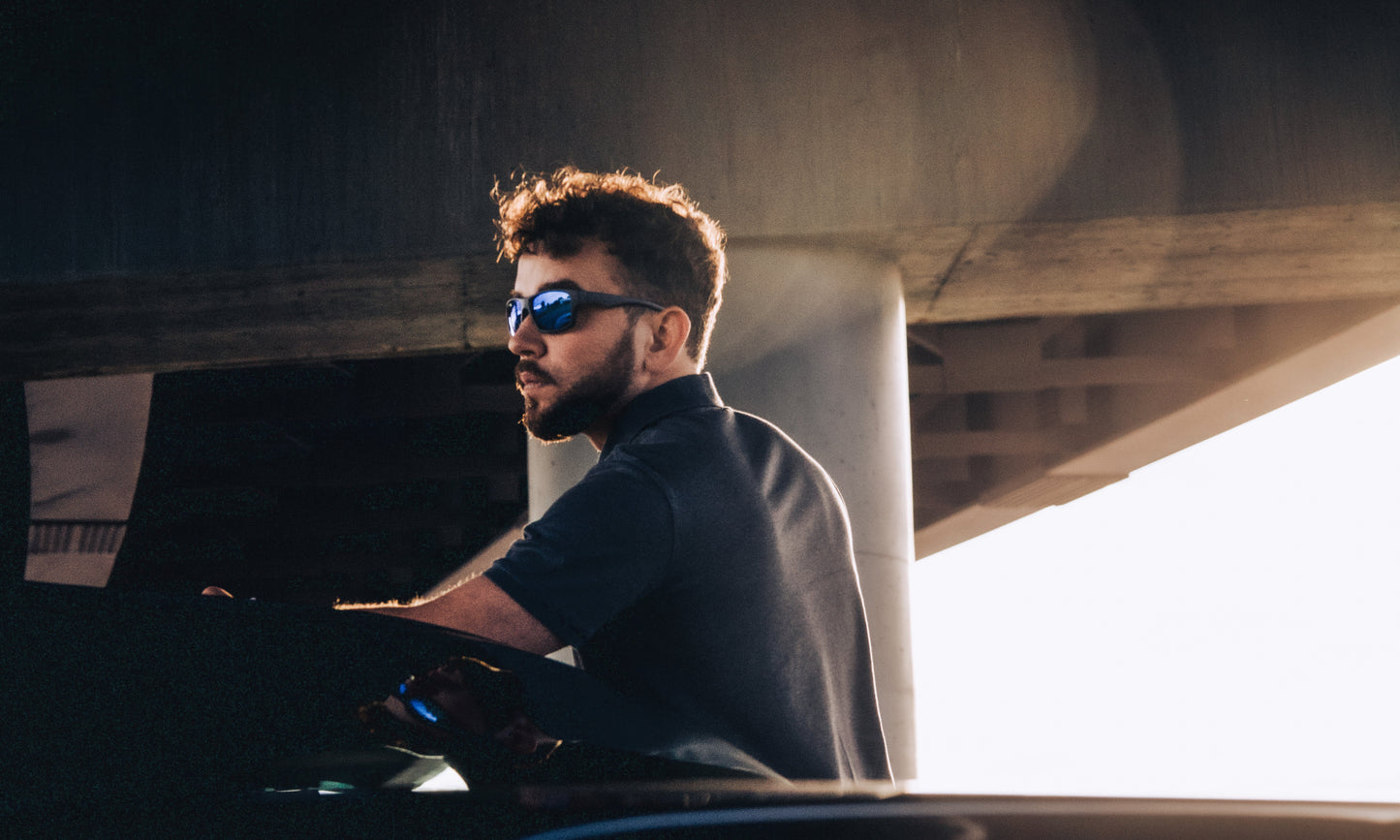 POMPEI FLOATABLE (MATTE BLACK/BROWN POLARIZED HYDRO) / Wide Design / Impact-Resistant / Made in Italy
