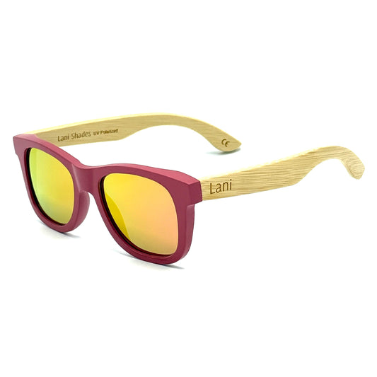 Aina Ono / Polarized Sustainable Bamboo Wood Floating Sunglasses / UV 400 / TAC
