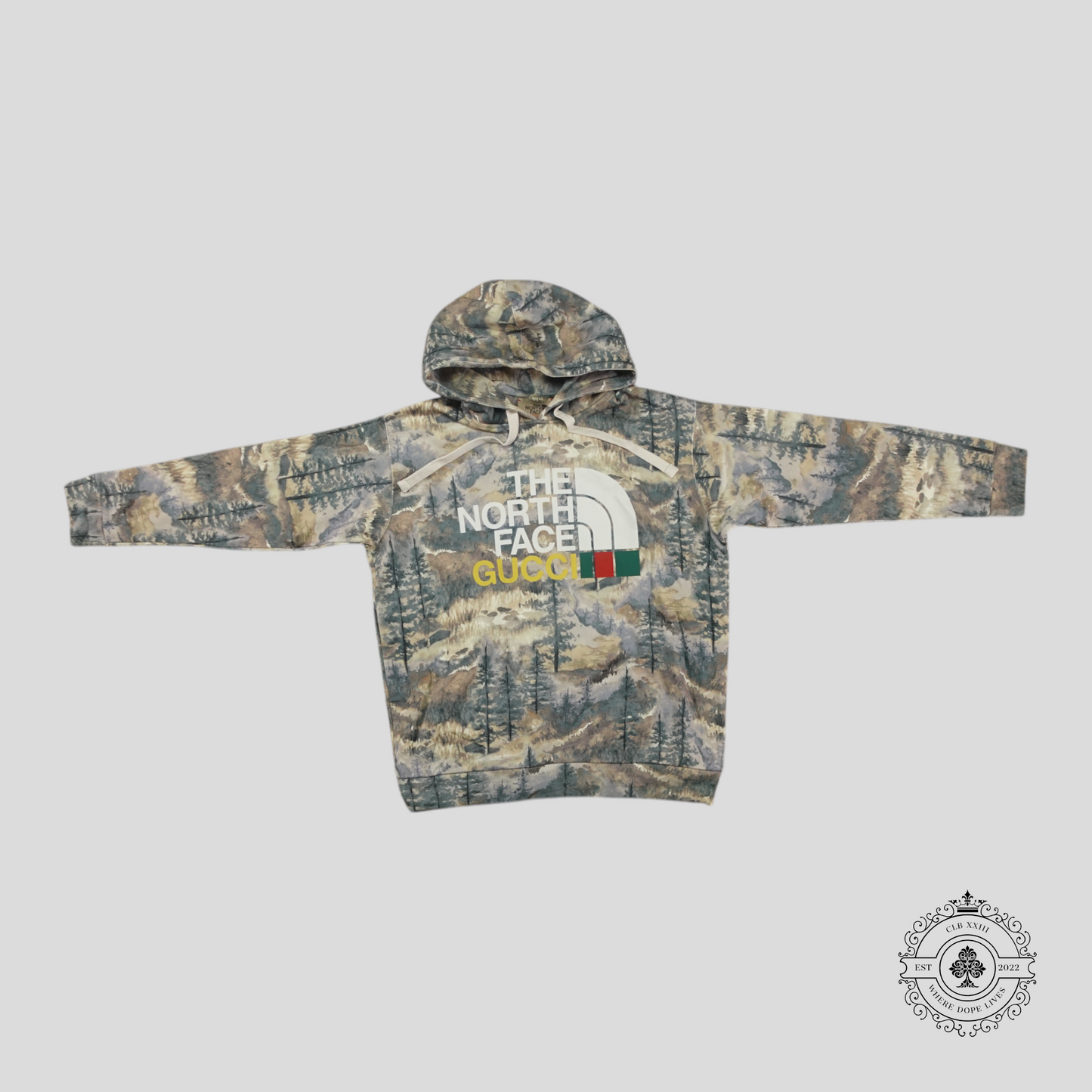 Gucci x the North Face Forest Print Hoodie in Multicolor