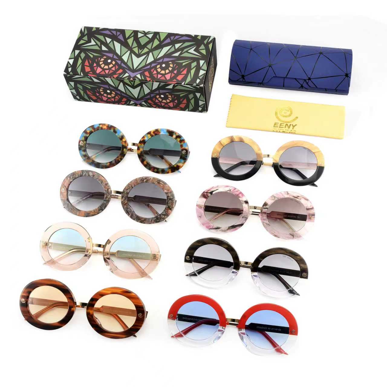 Opulence Eyewear / 100% UV Protection / Hard Case, Cleaning Cloth, and Velvet Bag