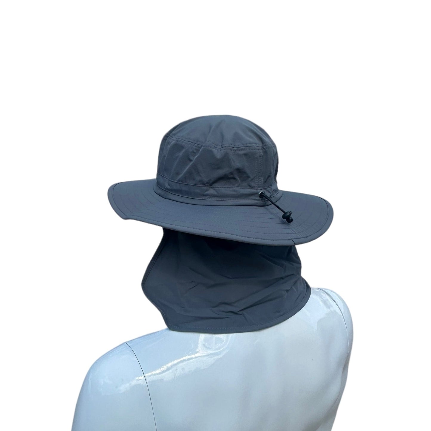 Sterling grey bucket hat w/ concealable sun flap