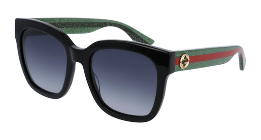 Gucci Women’s Sunglasses / Black Acetate Frame with Grey Gradient Lenses / Authentic Luxury Eyewear