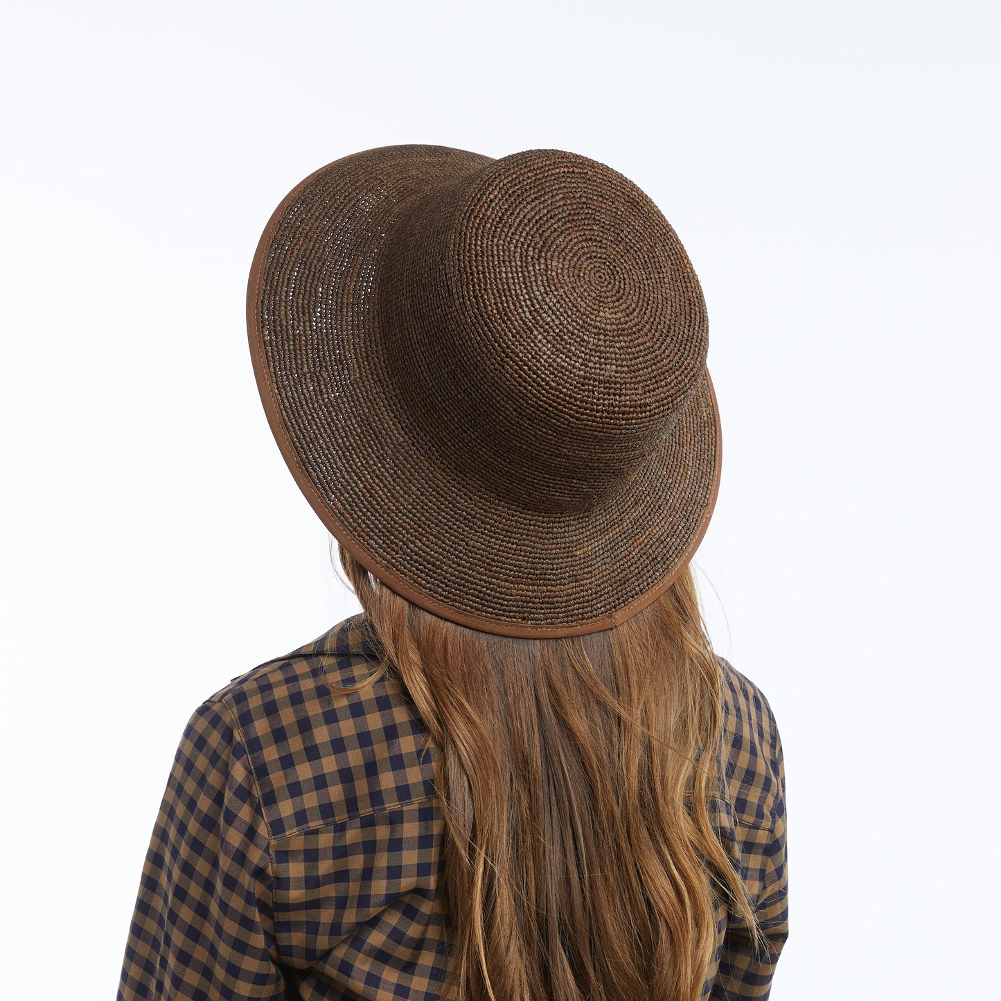 June Raffia Bucket in Brown