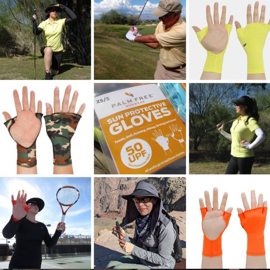 PalmFree™ Sun Gloves - White - UPF 50+