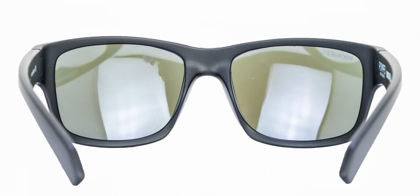 POMPEI FLOATABLE (MATTE BLACK/BLUE POLARIZED HYDRO) / Wide Design / Impact-Resistant / Made in Italy