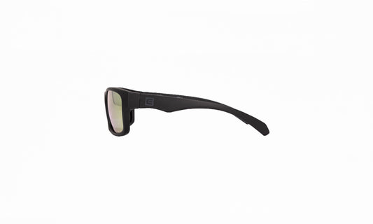 POMPEI FLOATABLE (MATTE BLACK/GREEN POLARIZED HYDRO) / Wide Design / Impact-Resistant / Made in Italy