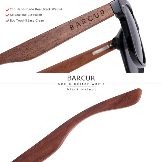 Natural Wood Polarized / PC / Oval Women’s Sunglasses / UVA/UVB Protection