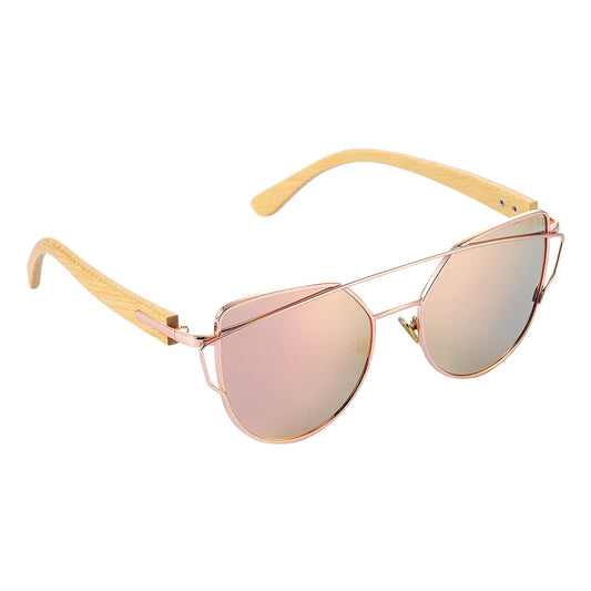 Luxury High-Quality UV400 Women’s Polarized Sunglasses / Cat Eye / Bamboo
