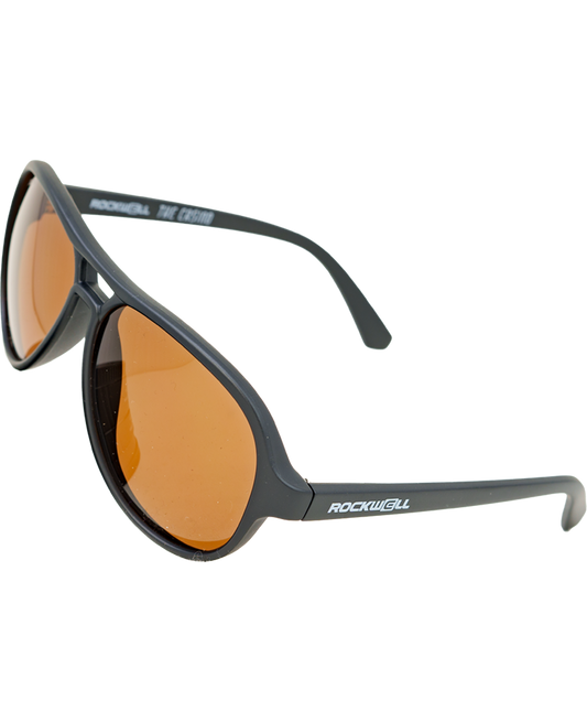 Casino (Black/Brown Polarized Lens) / TR90 Swiss Nylon Memory Frame / Crafted in Italy / Durable Feather-Weight