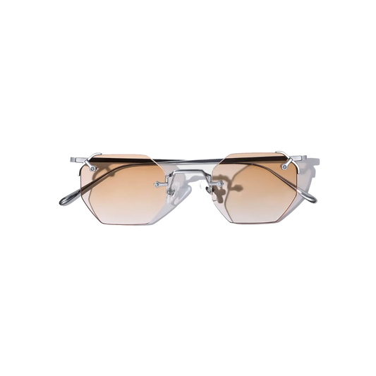 Aplos Hexagon Rimless Sunglasses / UV 400 Protection / Anti-Shatter Nylon Lens Technology