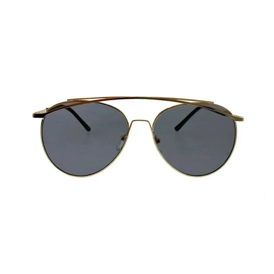 Jase New York Lincoln Sunglasses – Smoke Aviators with Brow Bar
