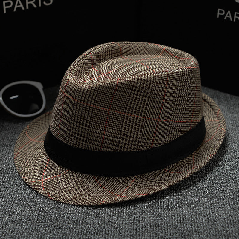 British Houndstooth / European And American Sun Hats For Men / Size: (About 58cm)