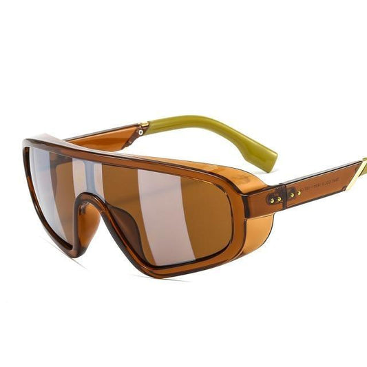 Fashionable Shield Visor Sunglasses Polarized Sunglasses Cycling Driving Windproof sun glasses For Women & Men Oversized Windproof Sun Glasses Colorful Frame Classic Decent Shades Sunglasses