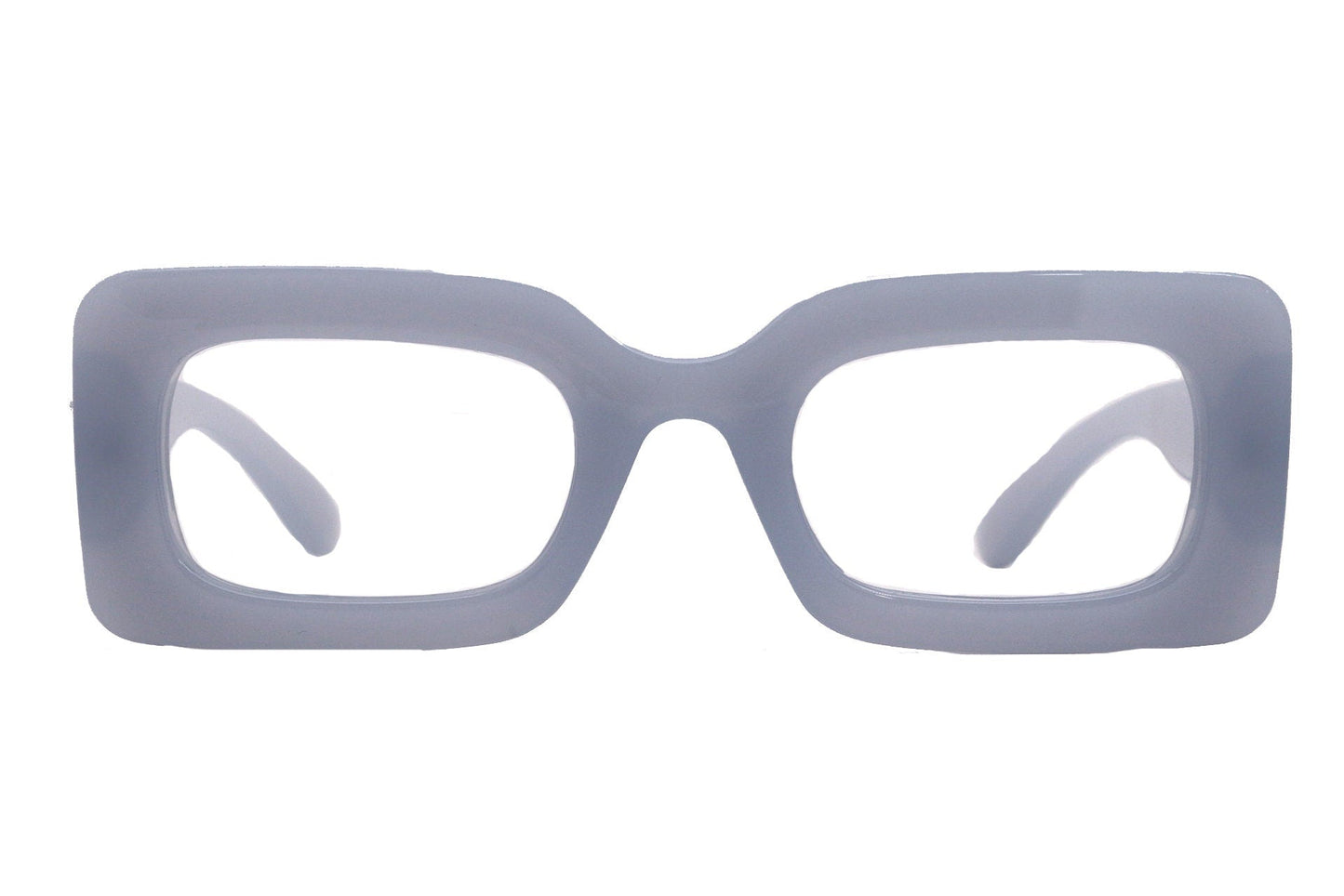 Sophie Premium Reading Glasses, High End Readers +1.25..+4.50 Magnifying Glasses Transparent Grey Rectangular NY Fifth Avenue