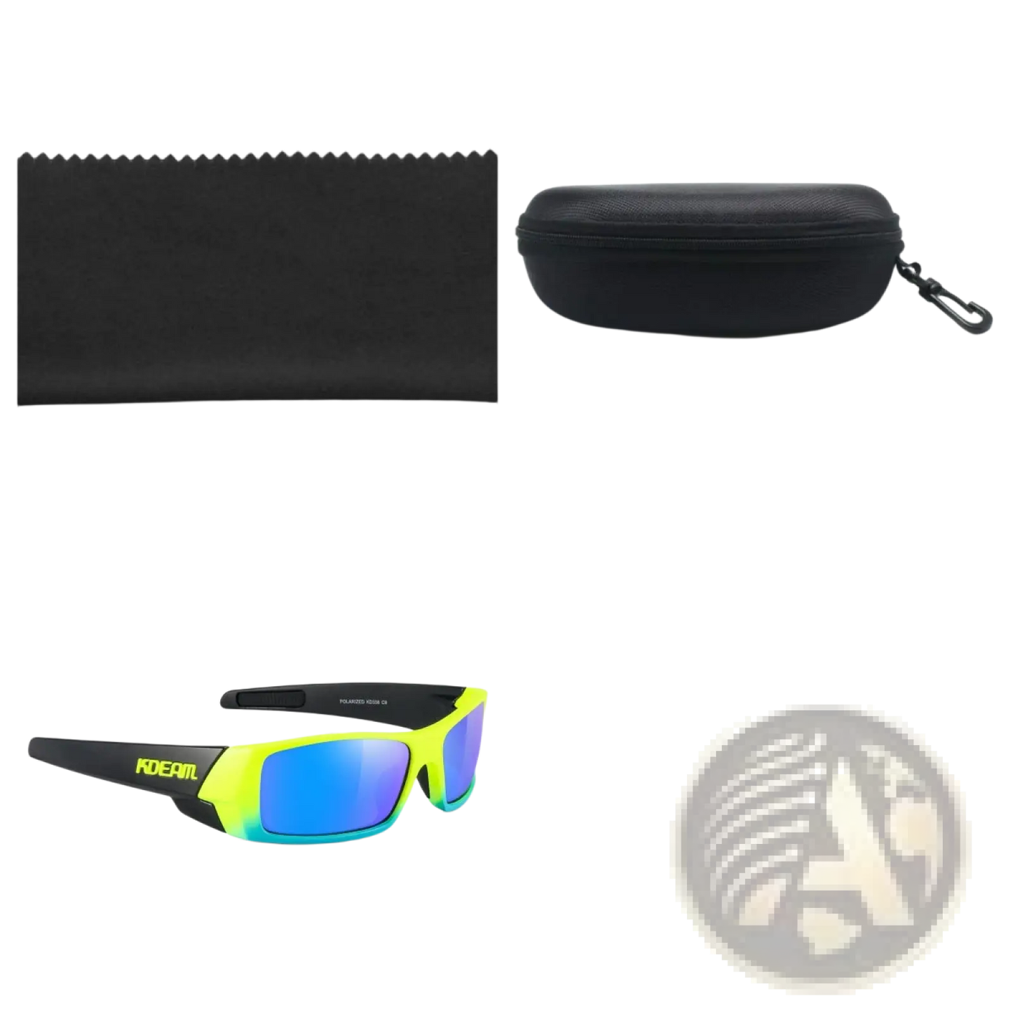 Koda Sport Polarized Square Mirror Lens Sunglasses