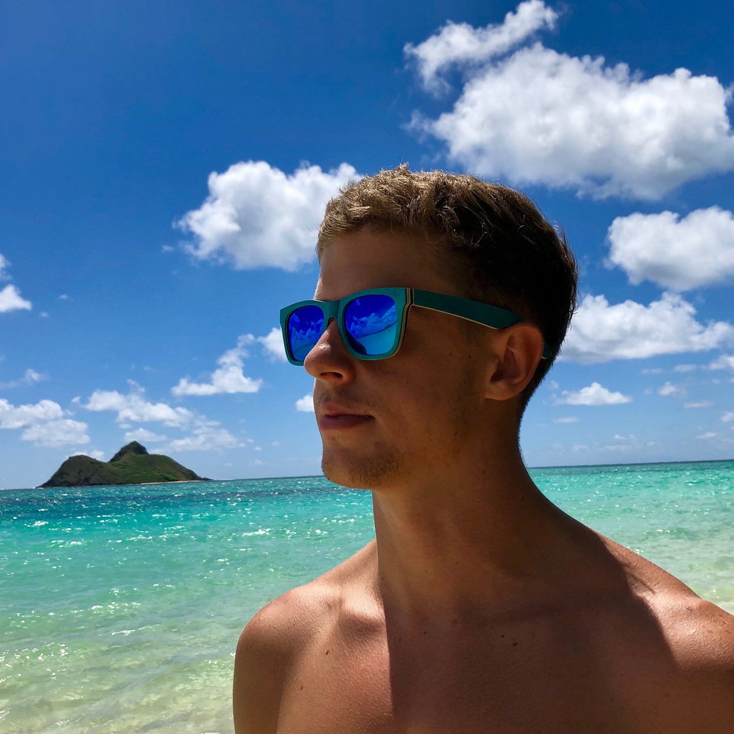 Lanikai Nalu / Polarized Skateboard Wood Sunglasses / Eddie Style