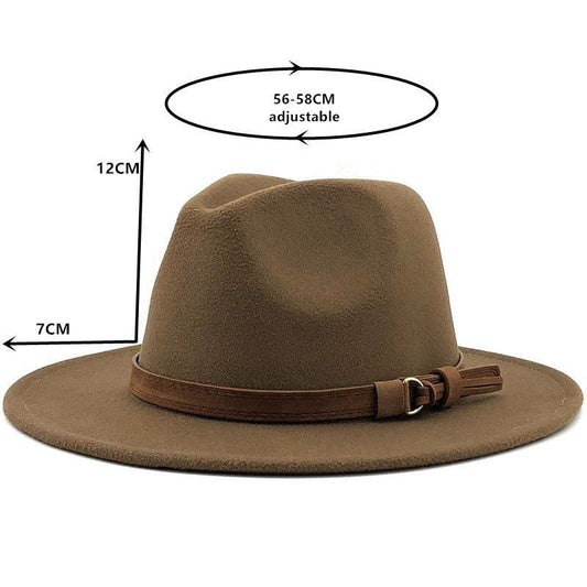 Luxury Fedoras Hats Women Men Fedora Hat Solid Wide Brim Winter Men Hat Autumn Soft Vintage Black Bright Color Cap UV Protection Wide Brim Men Cap For Safari Beach Golf