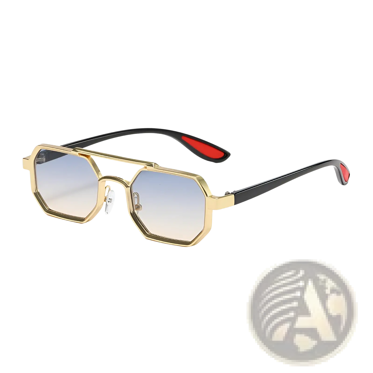 Octagonal Metal Steampunk Uv400 Fashion Sunglasses