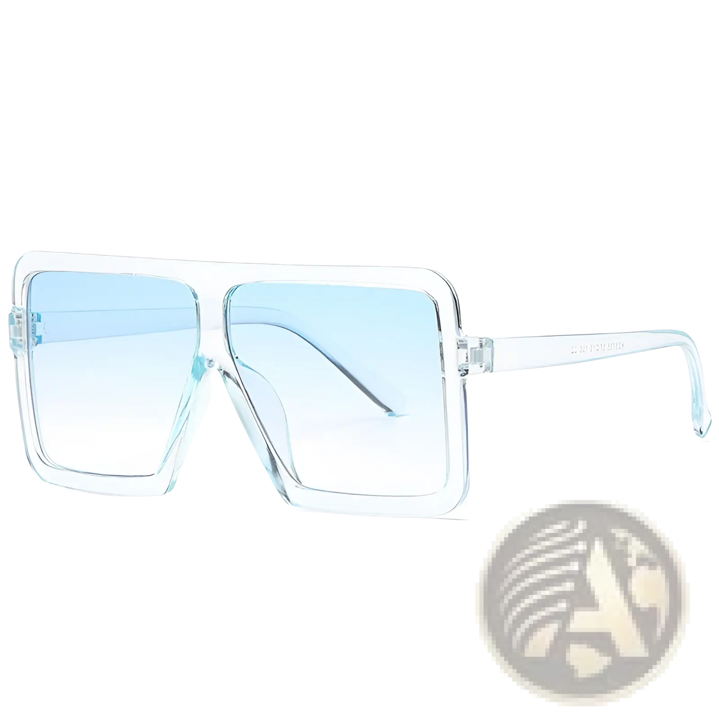 Oversized Square Translucent Uv400 Fashion Sunglasses