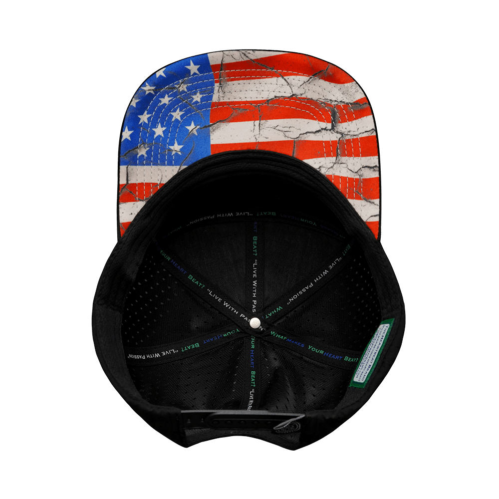 Texas Hat - Flat Bill - Cork - Black - Laser Mesh