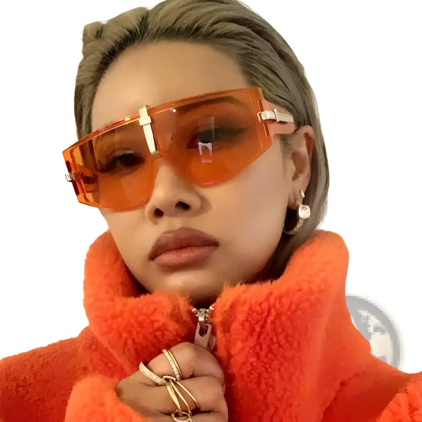 Vintage Shield Uv400 Futuristic Oversized Sunglasses