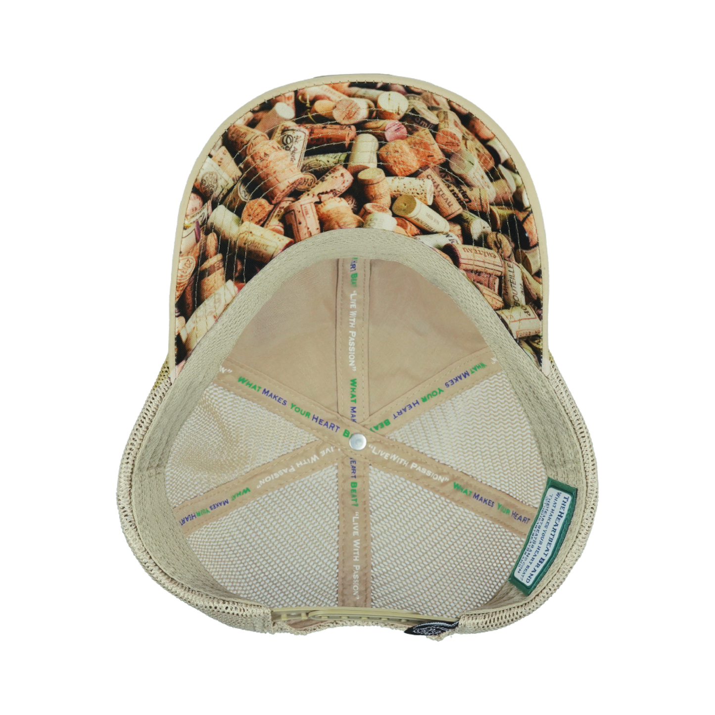 Wine Hat - Dad Hat - Cork - Cream - Soft Trucker Mesh