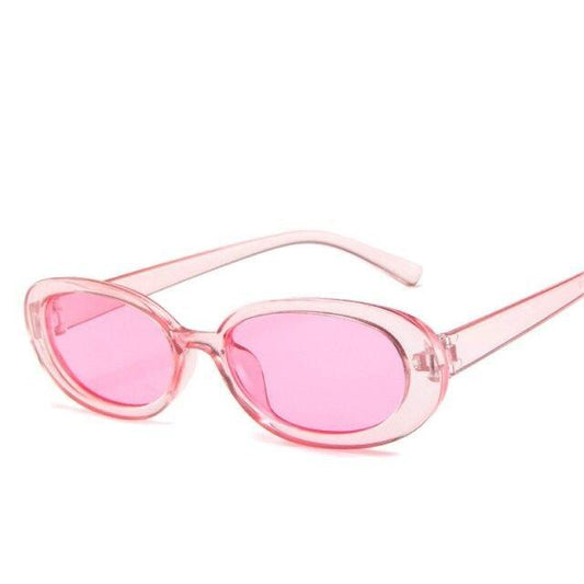 Women Luxury Pink Oval Sunglasses Retro Design Glasses Female Small Eyewear Women Elegant Reader Glasses Ultra Slim Compact Unisex Light Weight Glasses For Women