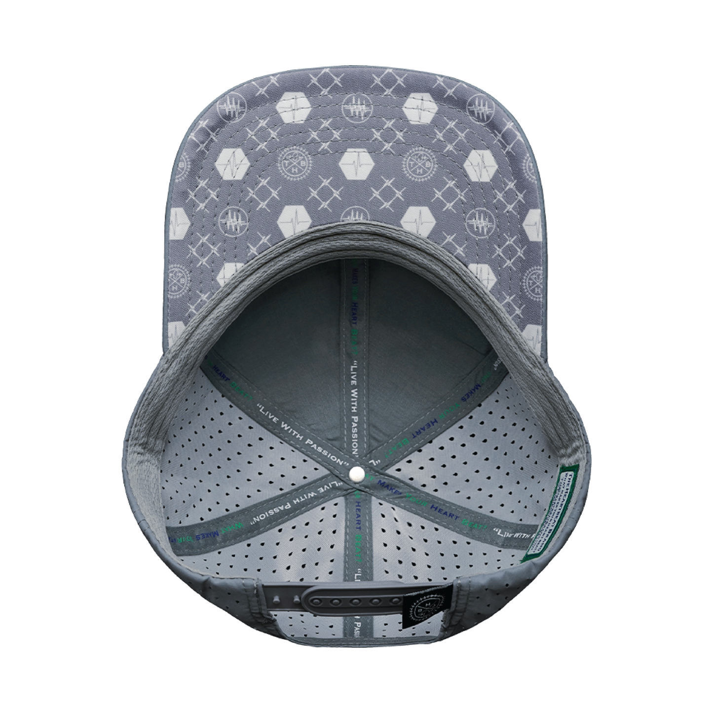 Yoga Hat - Baseball Hat Fit - Gray - Laser Mesh