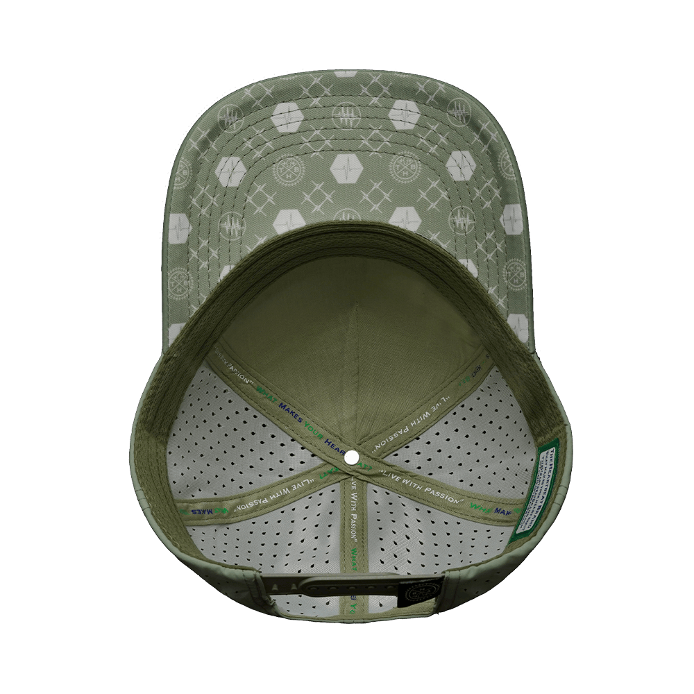 Yoga Hat - Trucker Hat - Sage - Laser Mesh