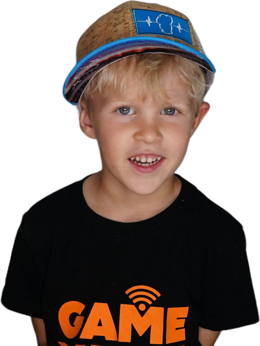 **YOUTH** Tahoe Hat - Baseball Hat Fit - Cork - Teal / Gray - Trucker Mesh