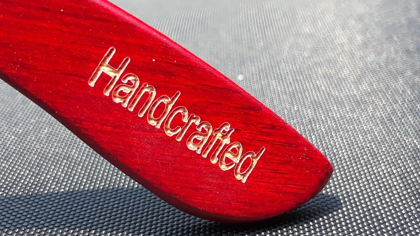 Red Bamboo Tortoise Framed Sunglasses With Wood Case / Artisan Engraved / 100% UV Protection