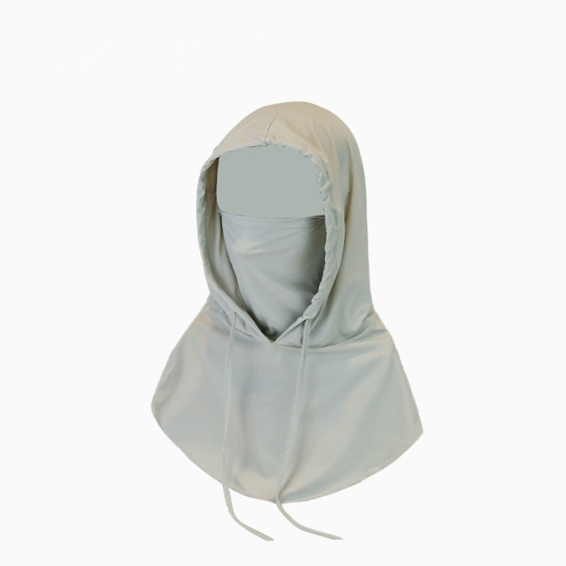 Sun Mask Men's Full Face Ice Silk Breathable Scarf