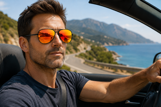 Drakes Shades Polarized REVO Mirrored Aviator Sunglasses