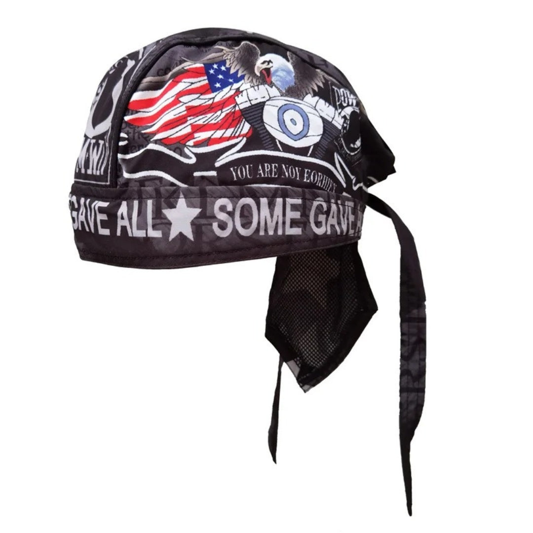 Motorcycle Helmet Balaclava / Retro Summer Motorbike Head Wrap / Microfiber Panels / Built-In Sweatband / Breathable Mesh Lining