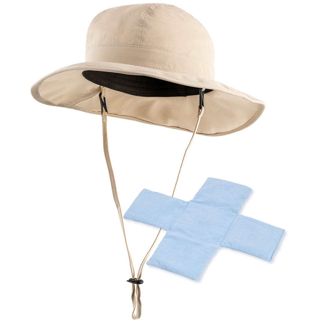 POWERCAP ICE Cooling Sun Hat / Instant Cooling Relief with Reusable Ice Packs / UPF 50 UV Sun Protection
