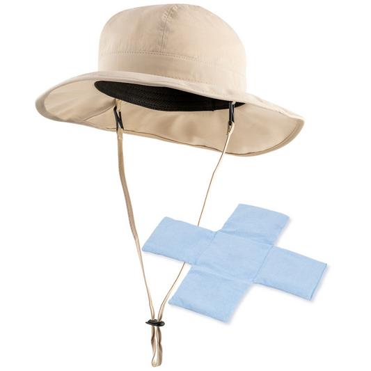 POWERCAP ICE Cooling Sun Hat / Instant Cooling Relief with Reusable Ice Packs / UPF 50 UV Sun Protection