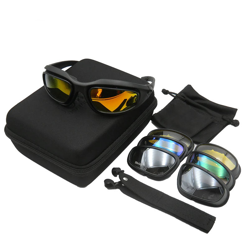 Polarized Motorcycle Sunglasses / UV400 / 4 Lens Colors