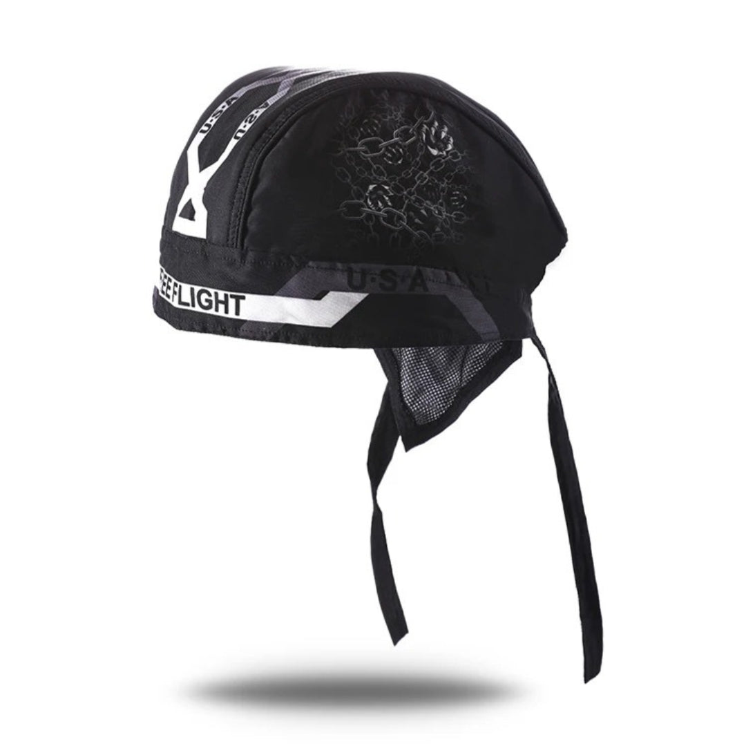 Motorcycle Helmet Balaclava / Retro Summer Motorbike Head Wrap / Microfiber Panels / Built-In Sweatband / Breathable Mesh Lining