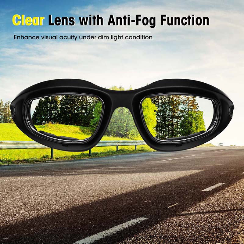 Polarized Motorcycle Sunglasses / UV400 / 4 Lens Colors