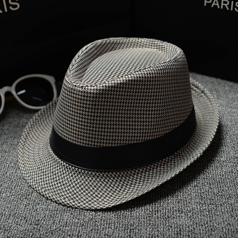 British Houndstooth / European And American Sun Hats For Men / Size: (About 58cm)