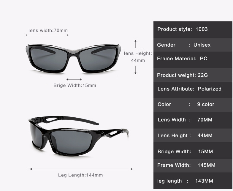 Sports Outdoor Polarized Sunglasses / Glasses For Riding / TAC Lens / Unisex