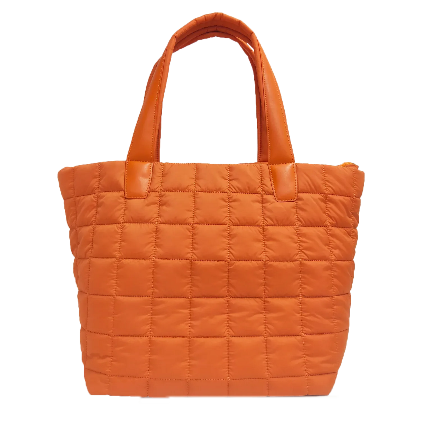 Quilted Nylon Tote Bag for Women – Lightweight 16” Laptop Work & Travel Tote