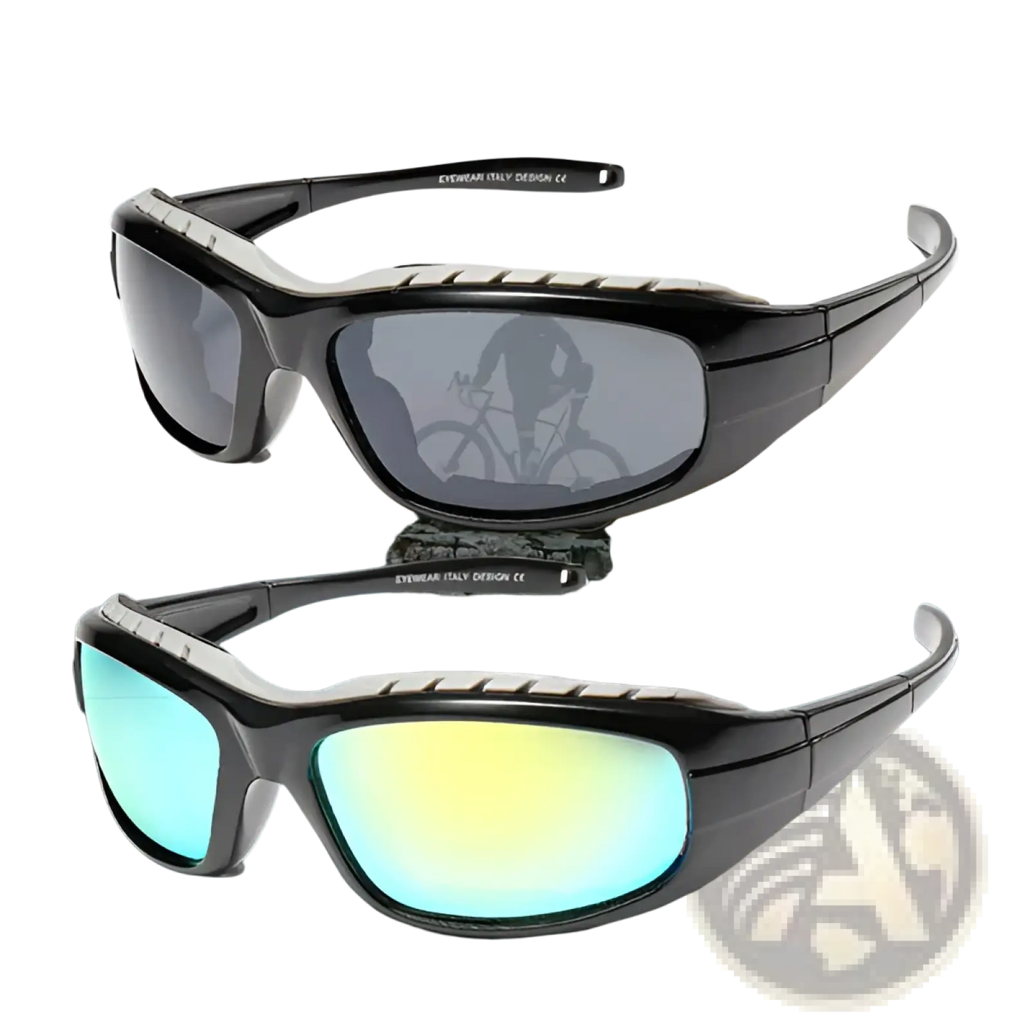 2 Pair Polarized Windproof Sport Riding Sunglasses