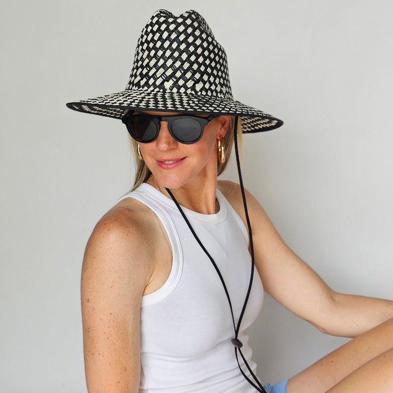 Baldiz Black and White Lifeguard Hat